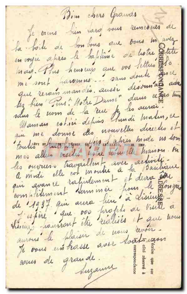 Lisieux — Alte Häuser, Place Victor-Hugo — Künstlerische Ausgabe von Paul Mir. Lisieux — n° 94 — Rückseite