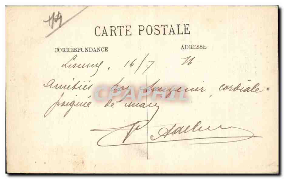 Fervaques - Entrée du Château, Tête de Pont du XVIe siècle — Édit. O. Blanche, Cliché Tribouillard — Verso