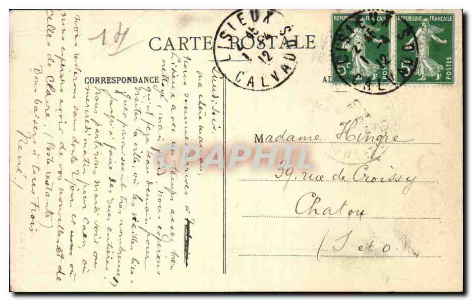 Lisieux - Alte Häuser Place Victor-Hugo — O. B., Verlag, Lisieux — Rückseite