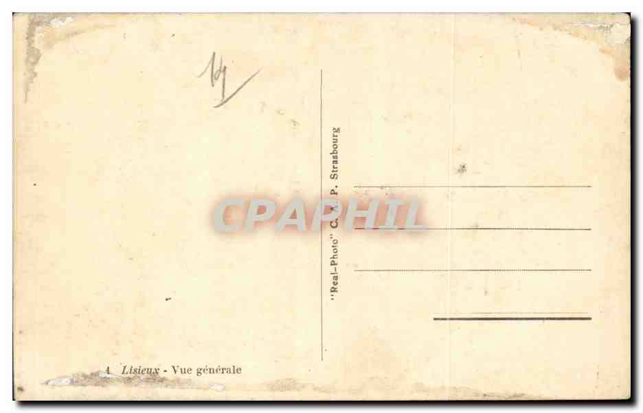 Lisieux — Vue générale — C.A.P. Strasbourg — Rückseite