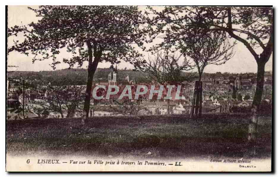 Lisieux — Vue sur la Ville prise à travers les Pommiers — Édition Albert Grenete