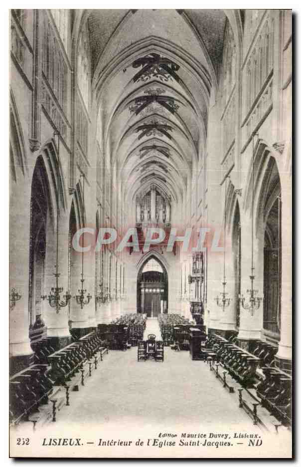 Lisieux CPA Interieur de l'eglise Saint Jacques