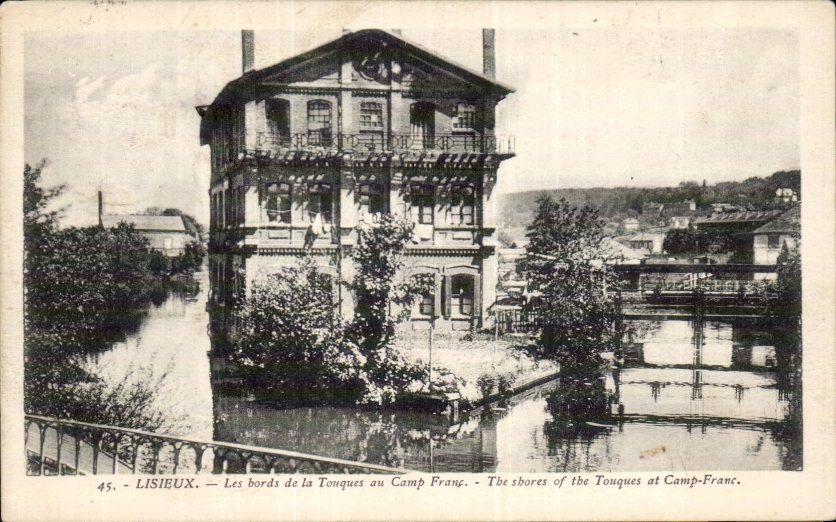 Lisieux — Les bords de la Touques au Camp-Franc — Carte 'La Cigogne' n°45