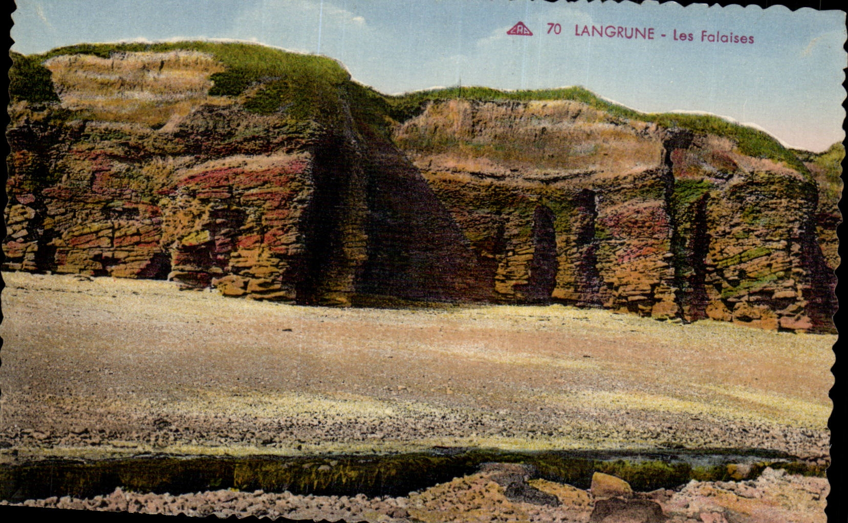 Langrune sur Mer CPA Les falaises