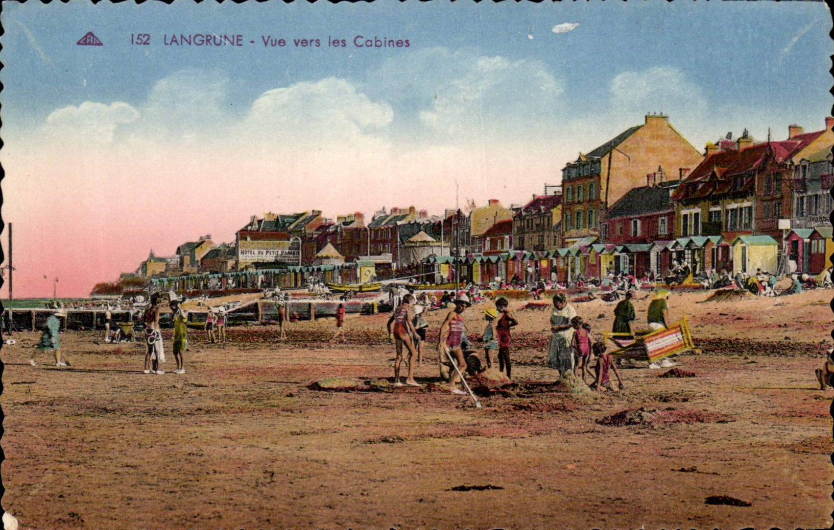 Langrune sur Mer CPA Vue vers les cabines