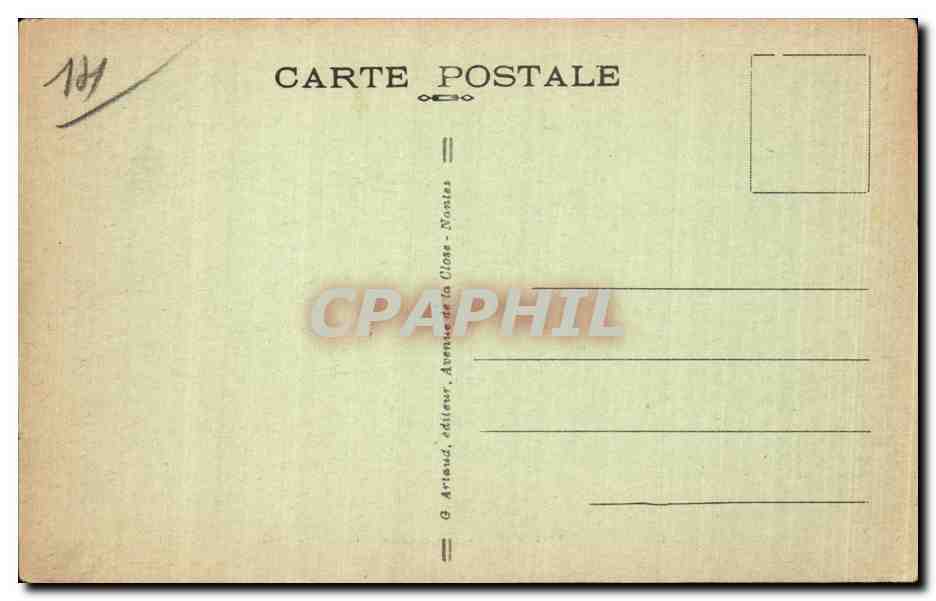 Langrune-sur-Mer — La Digue et les Cabines — G. Arnaud, éditeur, Avenue de la Cloche, Nantes — Rückseite