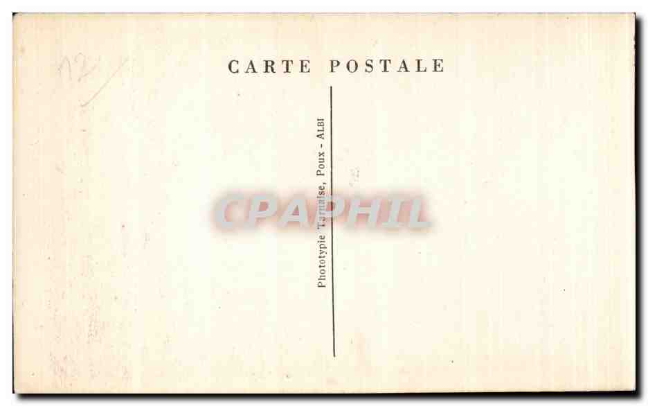 Villefranche de Rouergue CPA Le monument des Combattants 1870 1871 — Back