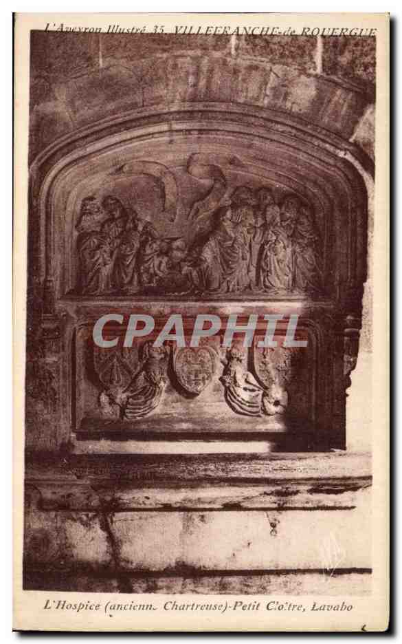 Villefranche-de-Rouergue — L'Hospice (ancien Chartreuse) — Petit Cloître, Lavabo — L'Aveyron Illustré 35