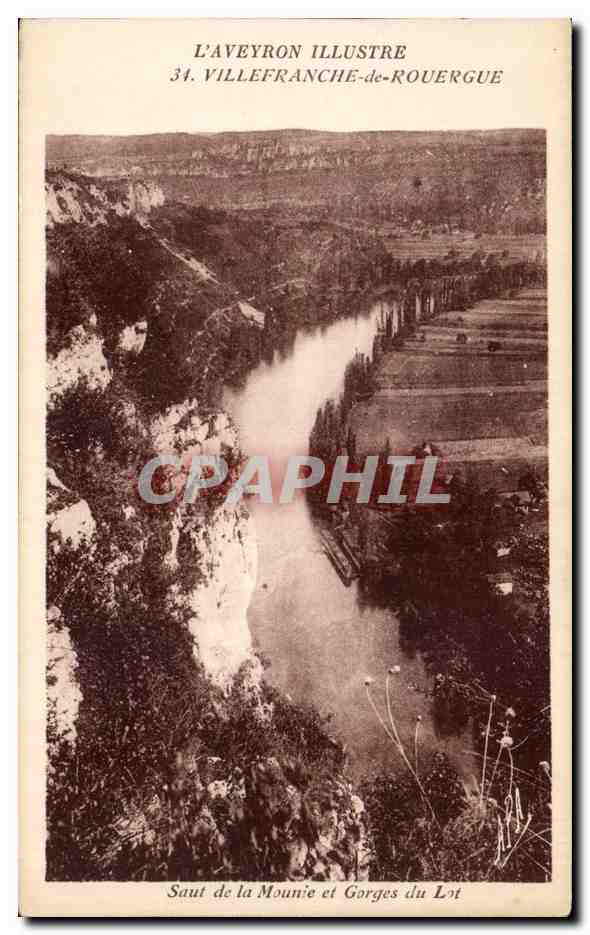 Saut de la Mounie et Gorges du Lot — L'Aveyron Illustre, série 34 — Villefranche-de-Rouergue