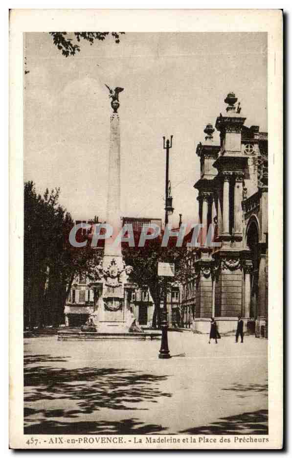 Aix-en-Provence — La Madeleine et la Place des Précheurs — édition Glanteves, n° 457