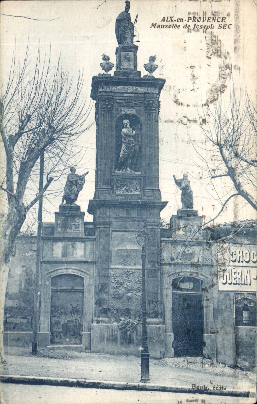 Aix-en-Provence — Mausolée de Joseph Sec — Bonia, édit.