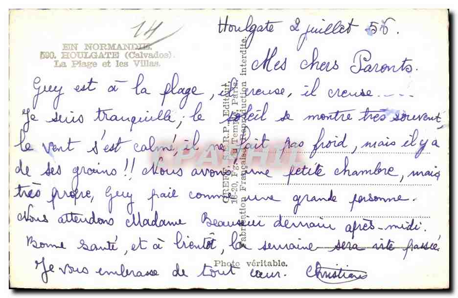 Houlgate (Calvados) — plage et villas — Greff — Reverso