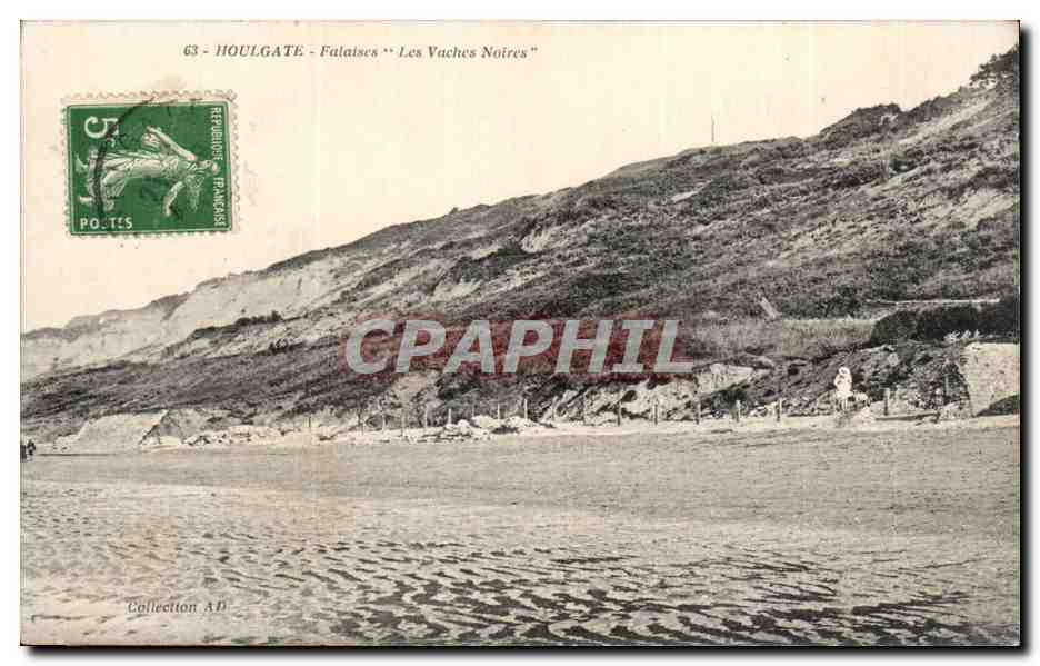 CPA Houlgate Falaises Les Vaches noires