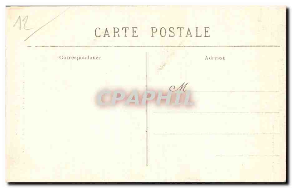 Le Pont de la Cadène à L'Aveyron — vue du pont et du canyon — éditeur E.F. IU, n° 10 — Verso