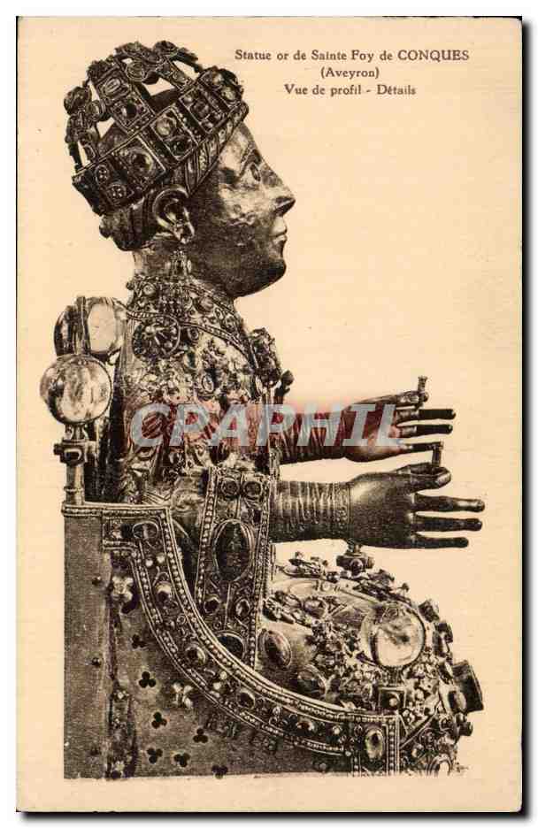 CPA Tresor de Conques Statue de Ste Foy