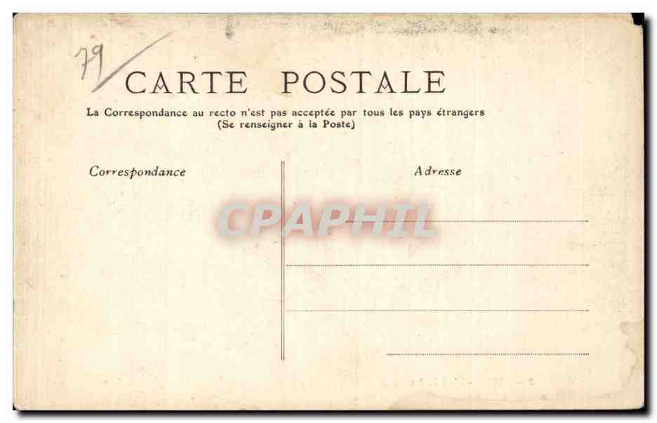 Niort - L'Allée basse du Jardin Public — Collection Clouzot, Niort, n°3 — Verso