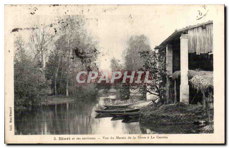 Niort et ses environs — Vue du Marais de la Sèvre à La Garette — Coll. Max Ménard