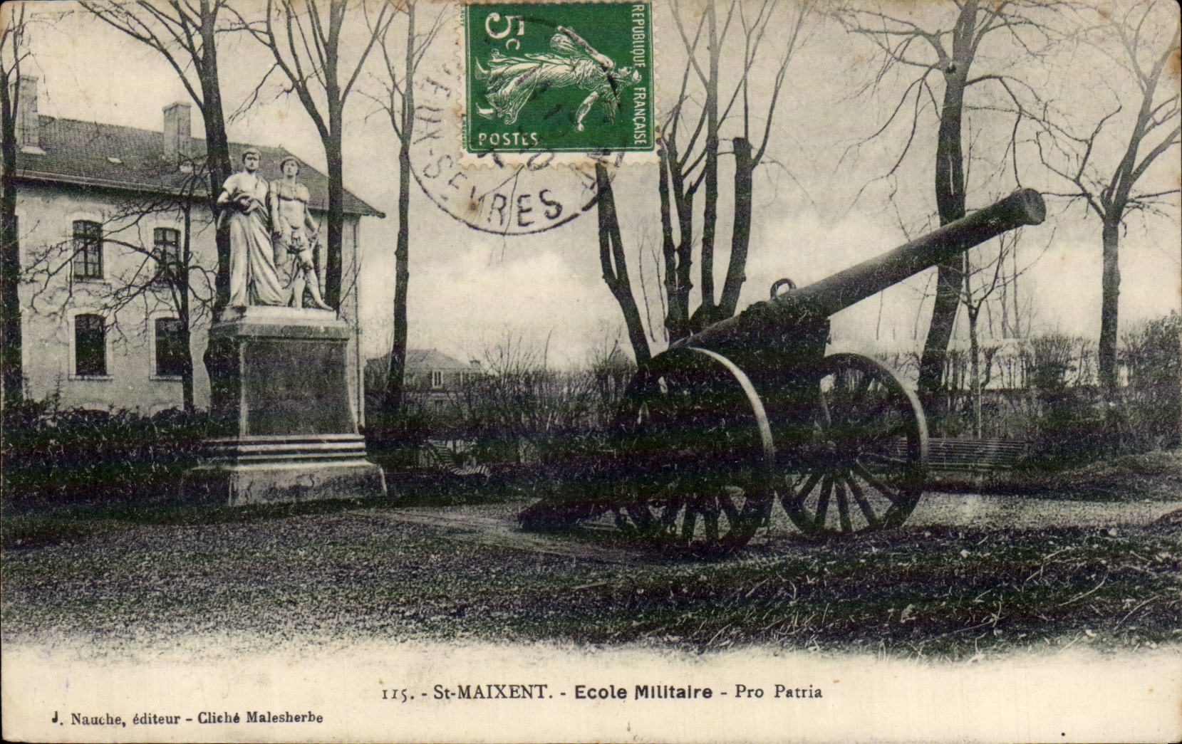 St-Maixent - École Militaire - Pro Patria — J. Nauche, éditeur - Cliché Malesherbe