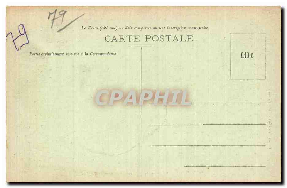 CPA St Maixent Boiseries de la porte interieure de l'eglise — Rückseite