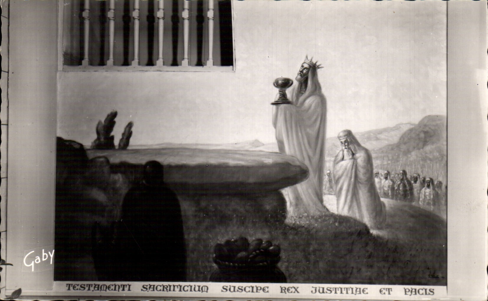 La Chapelle de Melchisédech — Fresque du Sacrifice, côté Épître — Éditions Gaby, Nantes
