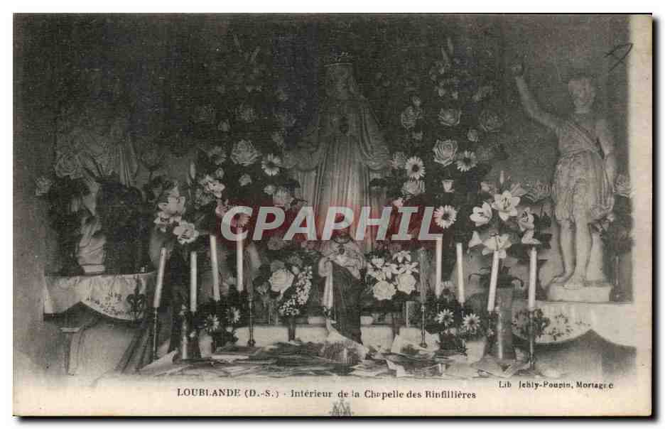 Loublande (D.-S.) - Intérieur de la Chapelle des Rinfillières — Lib. Jehily-Poupin, Mortagne