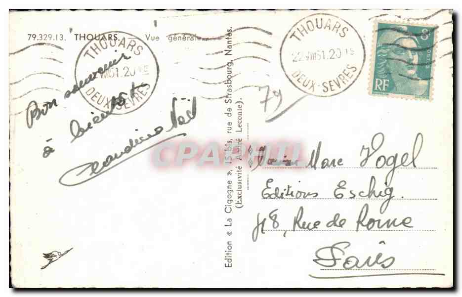 Vue générale de Thouars — La Cigogne, édition 79.329.13 — Reverso