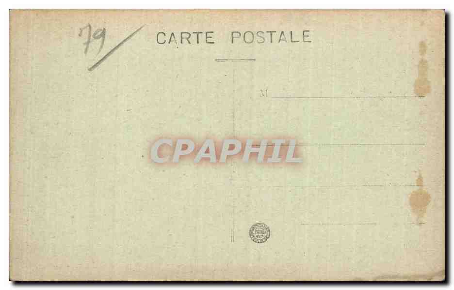 CPA St Maixent Caserne de la rue Varaize La cour — Back