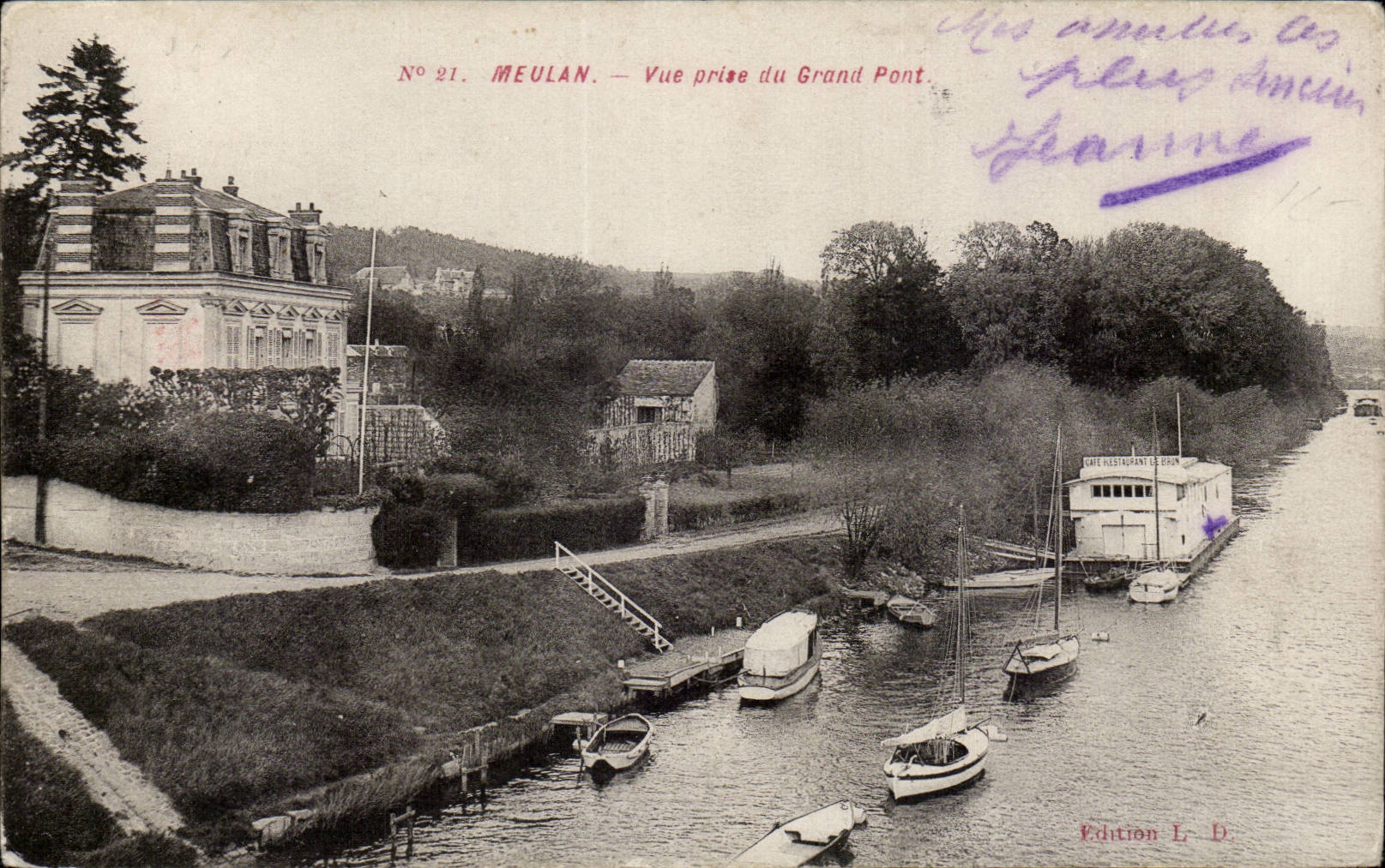 CPA Meulan Vue prise du grand pont