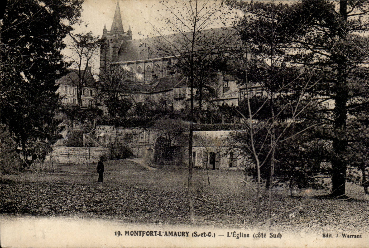 Montfort-l'Amaury (S.-et-O.) — La Iglesia (lado Sur) — Ed. J. Warranti