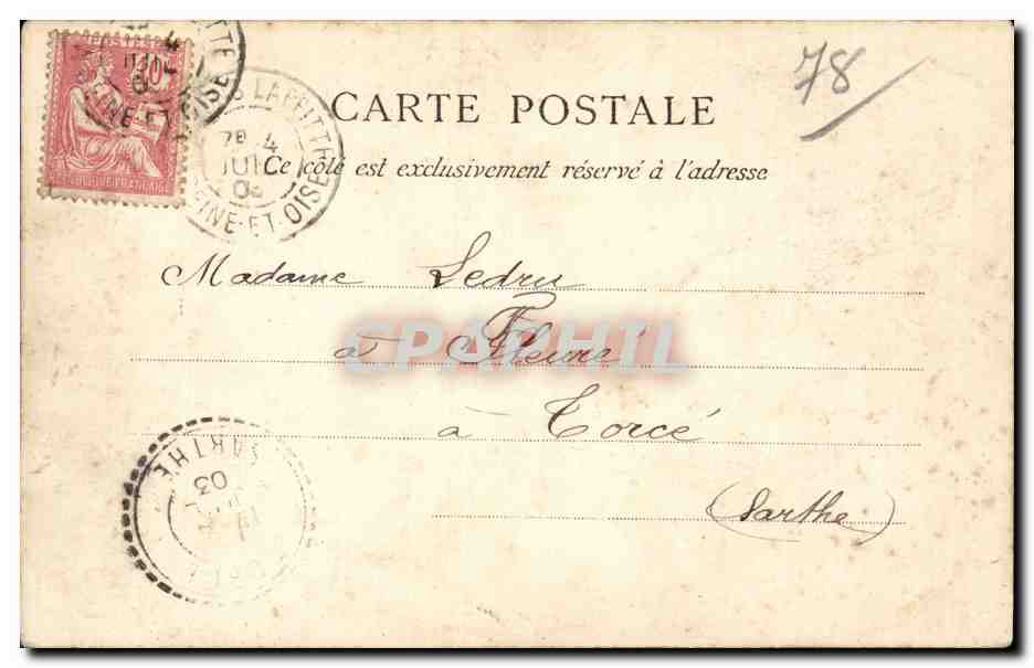 CPA Maisons LAffitte Le camp Front de bandiere — Back