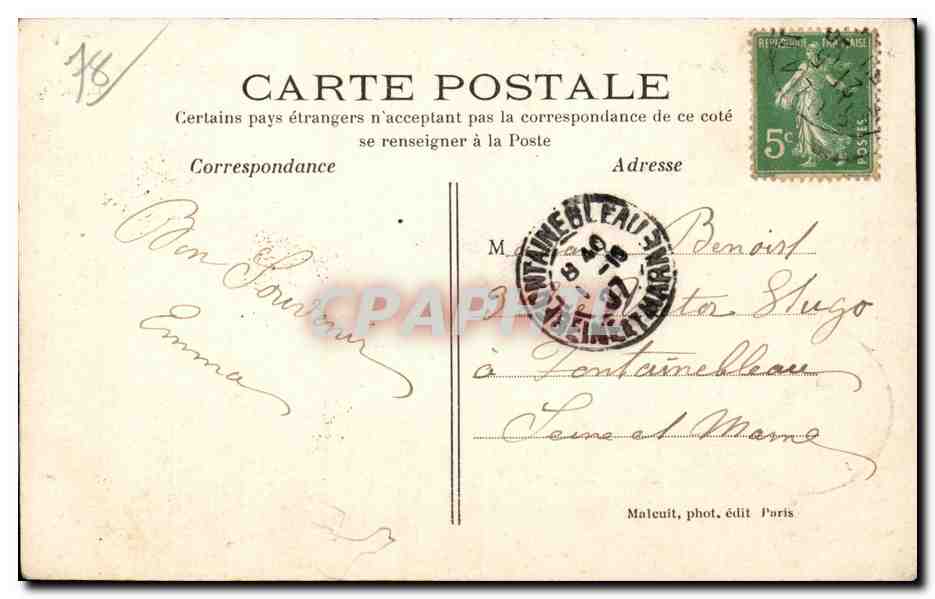 CPA Meulan Le petit pont et l'hospice — Back