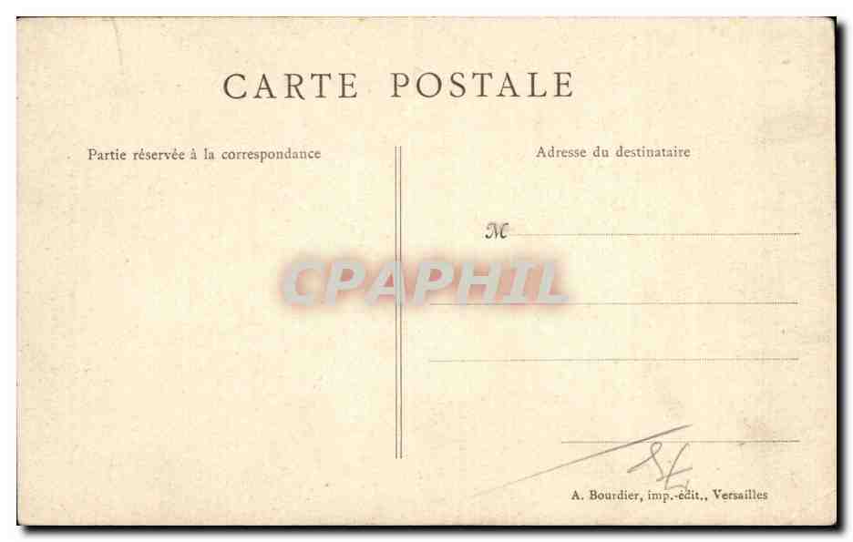 Montfort-l'Amaury (S.-et-O.) — Seitenportal der Kirche, Südseite — A. Bourdier, Verlag, Versailles — Rückseite