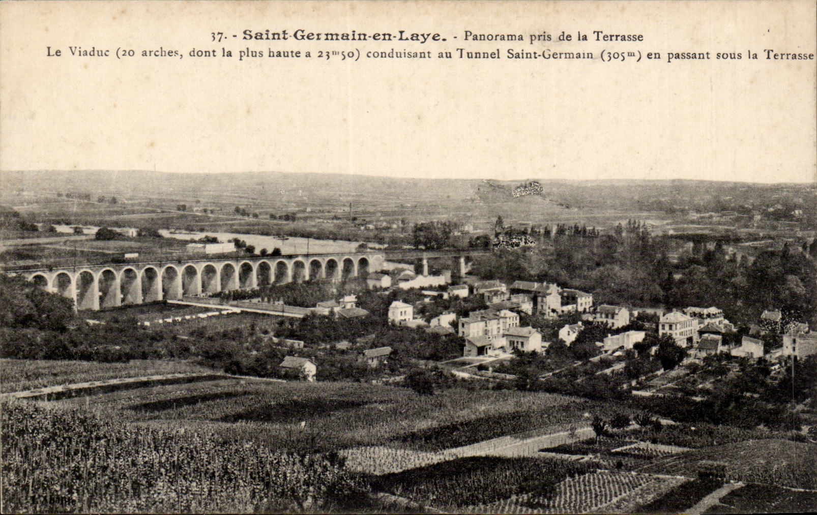 CPA Saint Germain en Laye Panorama pris de la terrasse Le viadux