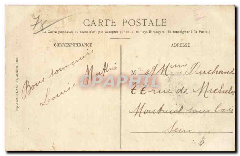CPA Saint Germain en Laye Eglise Le choeur Orgue — Verso