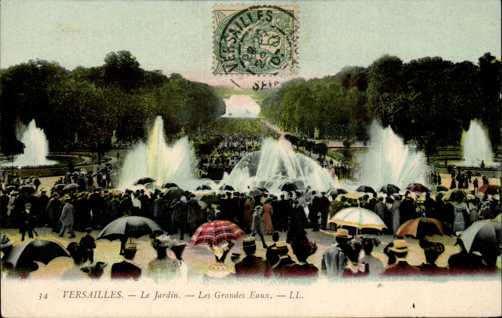 CPA Versailles Le jardin Les grandes eaux