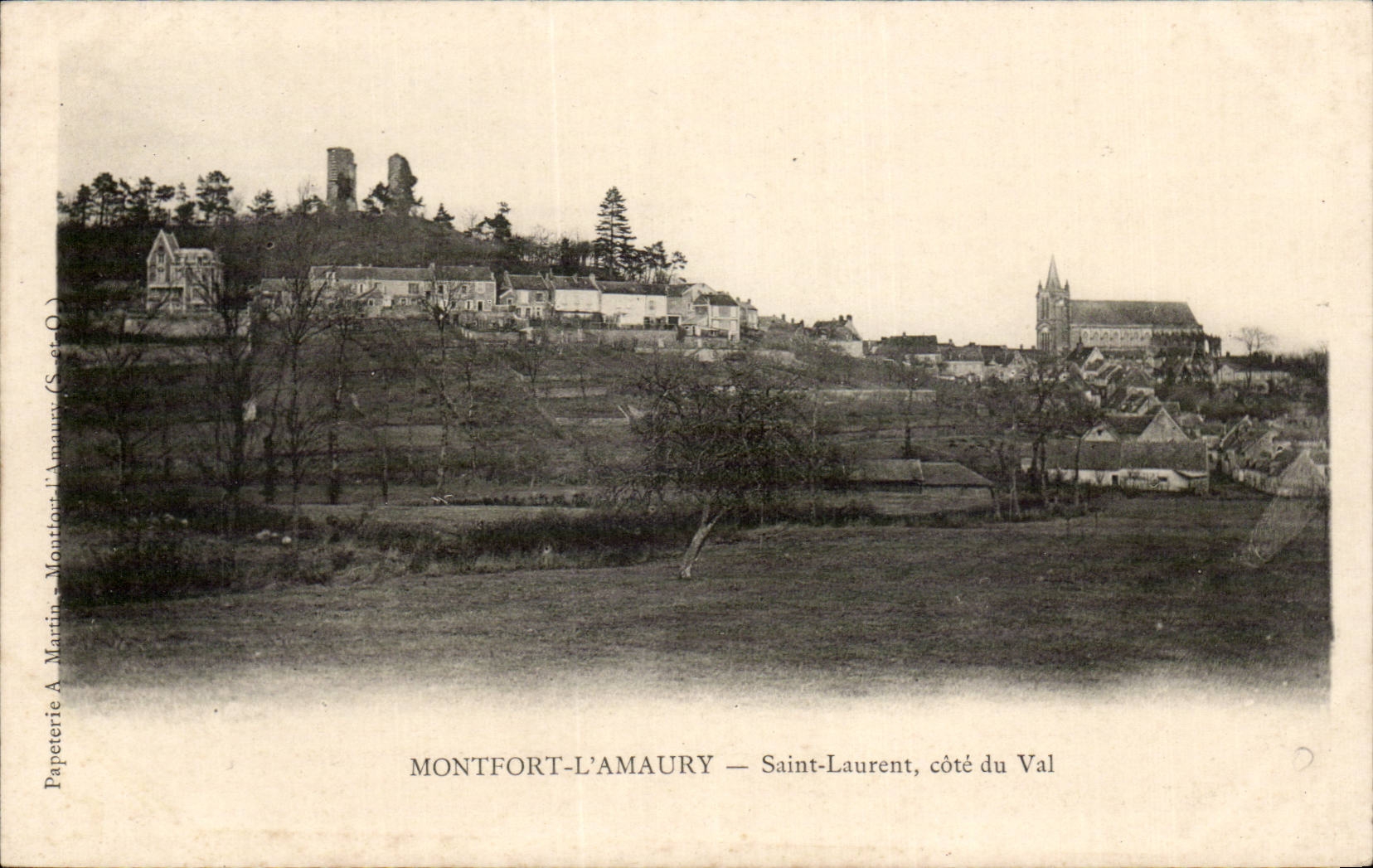 Montfort-l'Amaury — Saint-Laurent, côté du Val — Papeterie A. Martin (S.-O.)