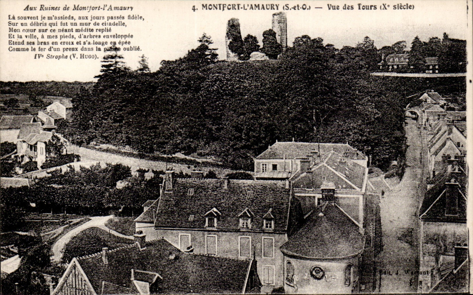 Montfort-l'Amaury — Vista de las Torres (siglo X) — Editor J. Vermont, n°4