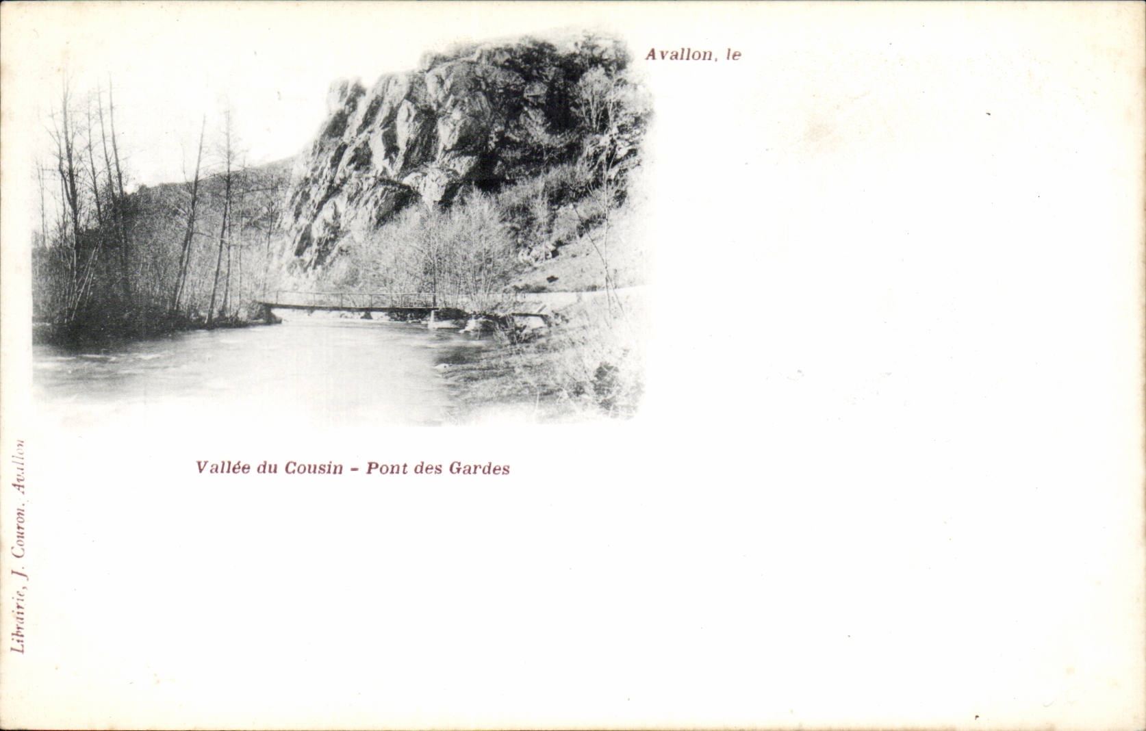 Vallée du Cousin - Pont des Gardes — Avallon, le — Librairie J. Couron, Avallon