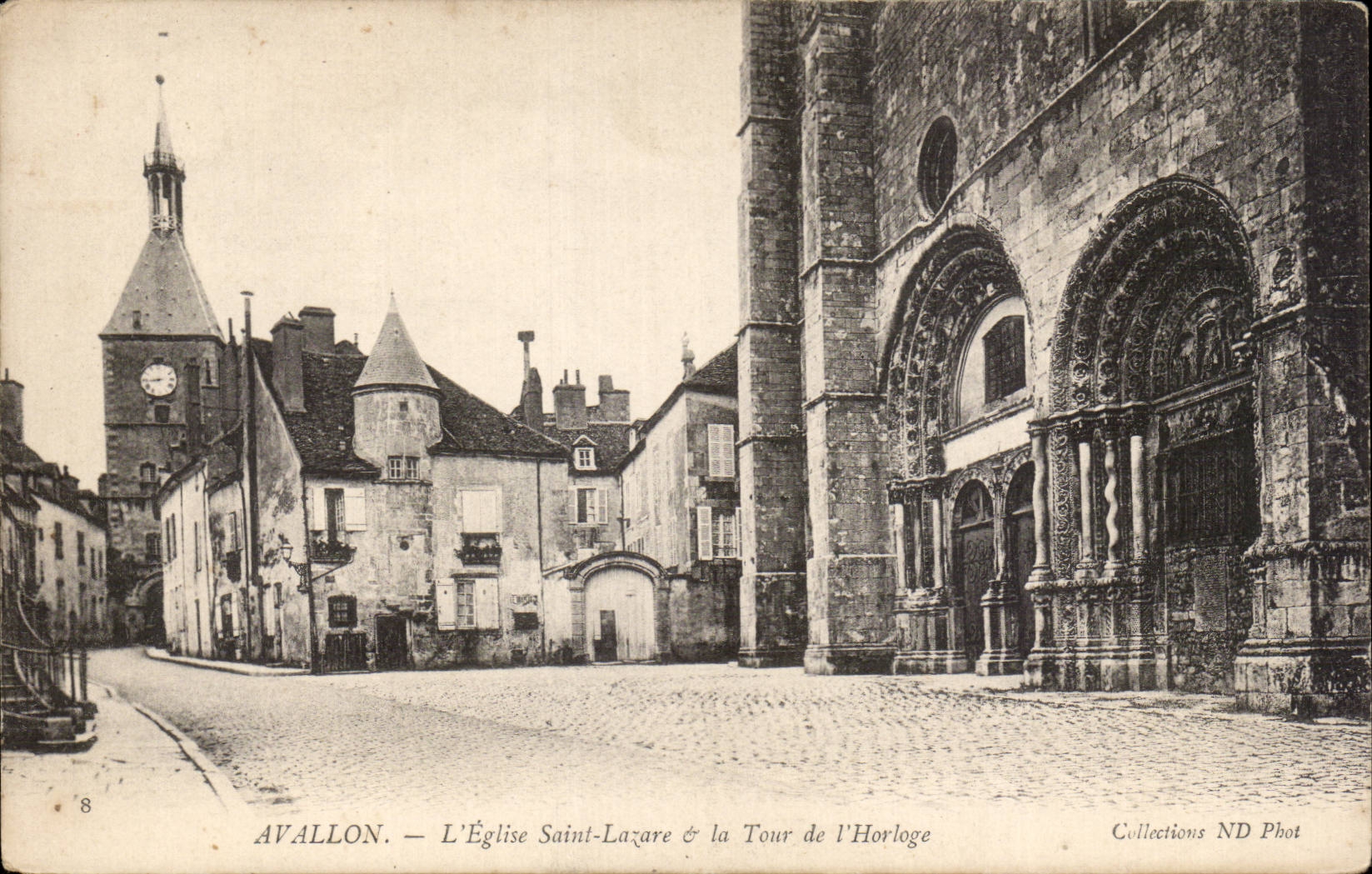 Avallon — L'Église Saint-Lazare & la Tour de l'Horloge — Collections ND Phot