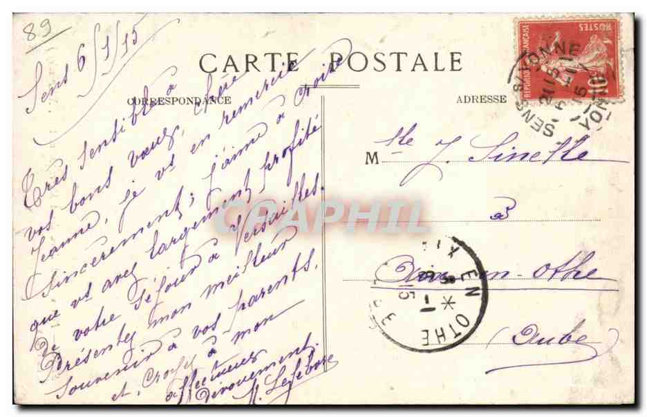 CPA Sens Poterne du Midi ou des 4 mares  — Back