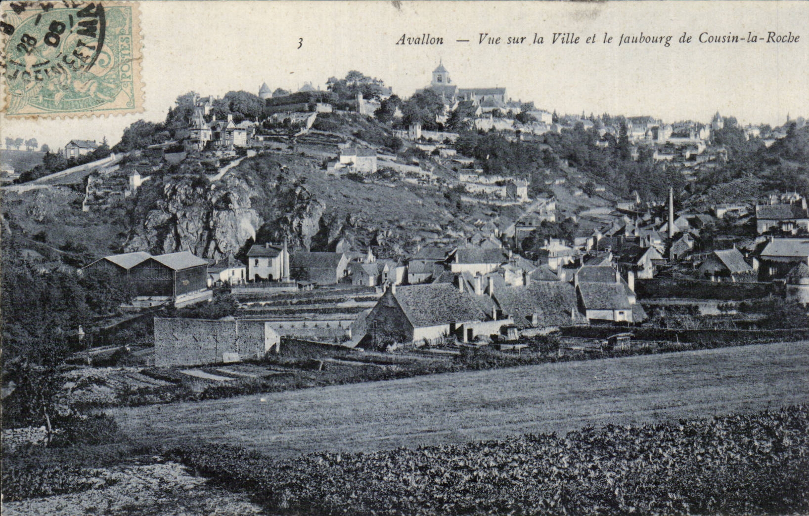 Avallon — Ansicht der Stadt und des Vororts Cousin-la-Roche
