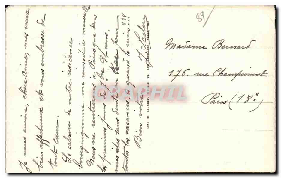 Env. d'Avallon — Chastellux — Le Château et le Viaduc — I.L. — Verso