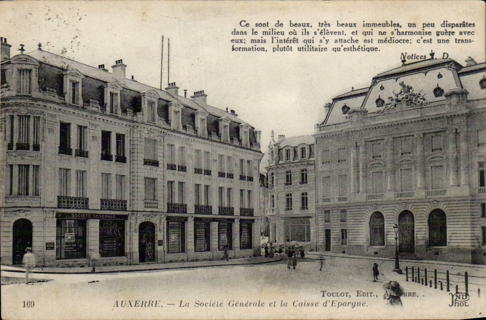 Auxerre CPA La Societe generale et la caisse d'Epargne