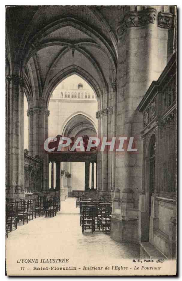 CPA Saint Florentin Interieur de l'eglise Le pourtour