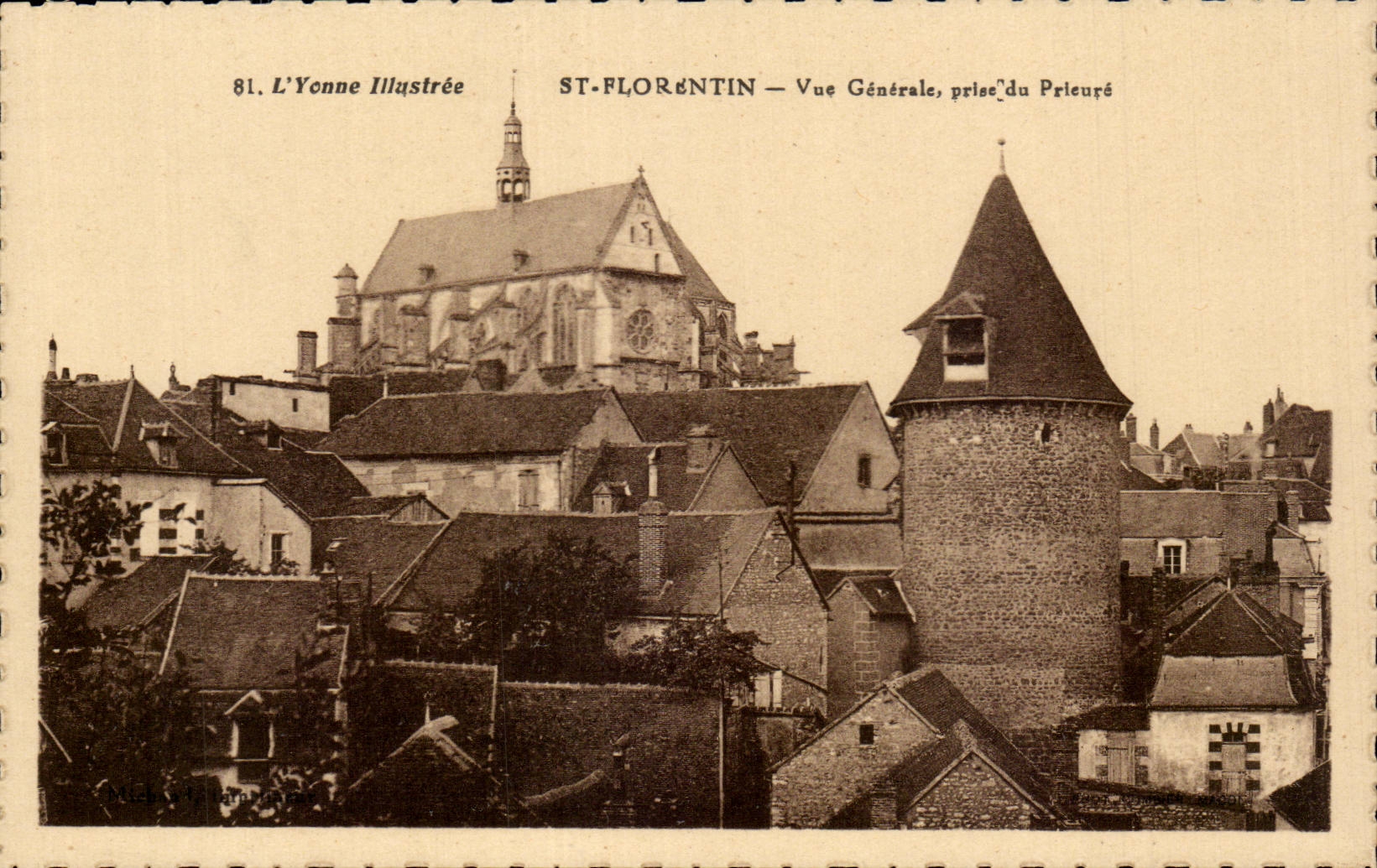 CPA Saint Florentin Vue generale prise du prieure