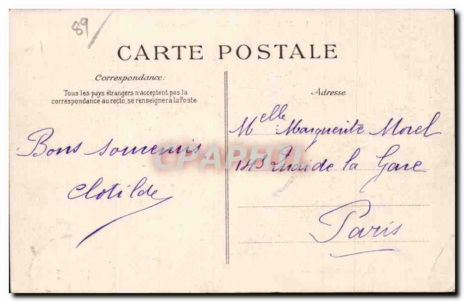 CPA Joigny Pont et faubourg Vue prise en amont — Rückseite