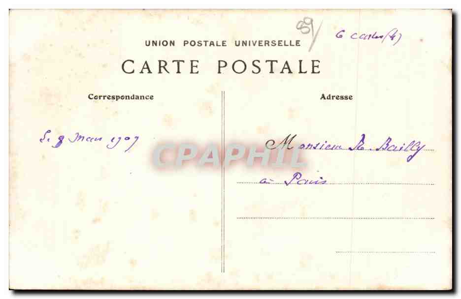 CPA Neuvy Sautour Les portails de l'eglise — Back