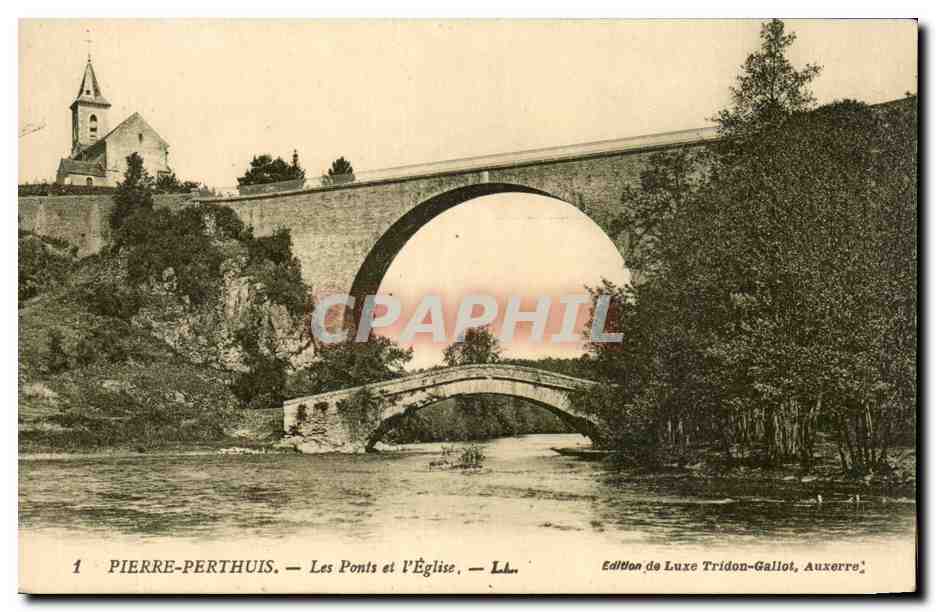 CPA Pierre perthuis Les ponts et l'eglise