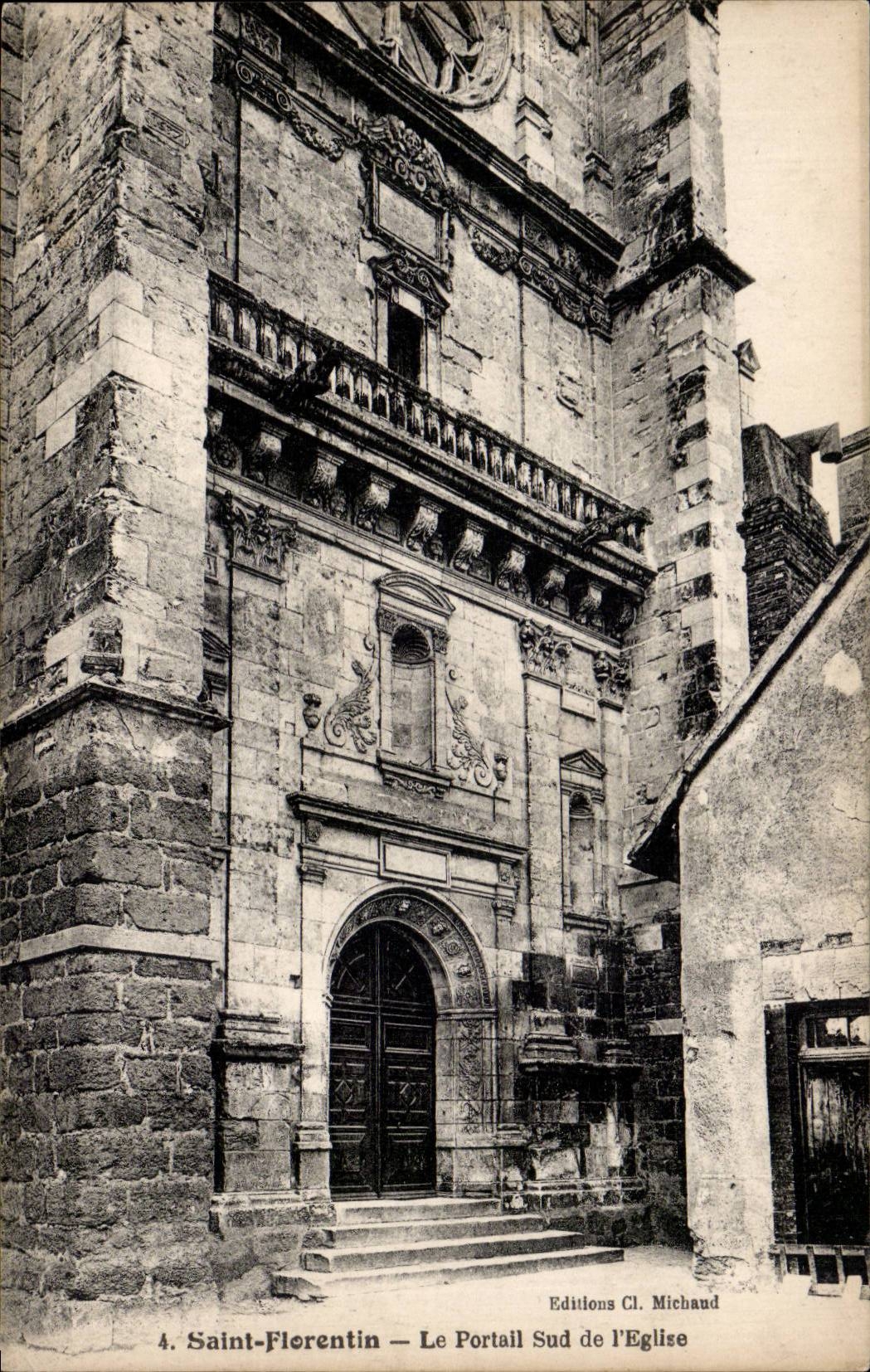 CPA Saint Florentin Le portail sud de l'eglise