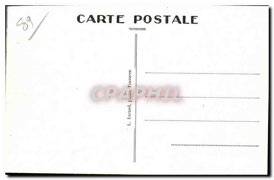 CPA Tonnerre Interieur de l'ancien Hotel dieu — Rückseite